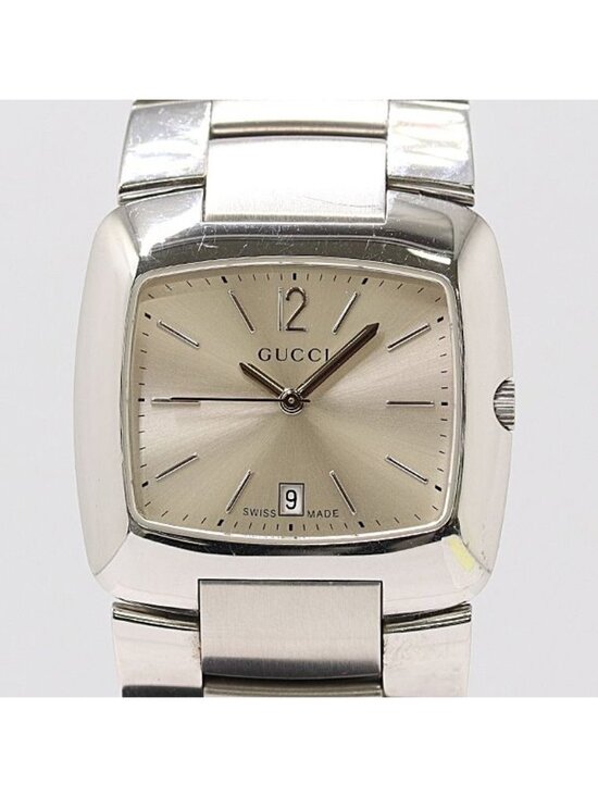 Gucci Date Quartz Silver Dial Watch Mtm